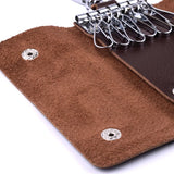Leather Key Wallet Organizer Key Holder Men Women Keychain Bag Pouch