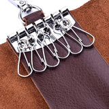 Leather Key Wallet Organizer Key Holder Men Women Keychain Bag Pouch