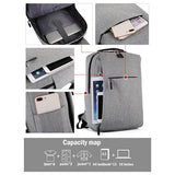 Anti Theft Travel Backpack USB Laptop Bag