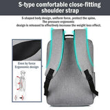 Anti Theft Travel Backpack USB Laptop Bag