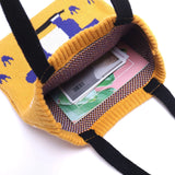 Knitted Bag Dinosaur Pattern Casual Totes Handbag Small Fresh Girls Bag