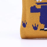 Knitted Bag Dinosaur Pattern Casual Totes Handbag Small Fresh Girls Bag