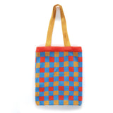 Plaid Pattern Knitted Bag Soft Casual Totes Handbag All-match Small Fresh Girls