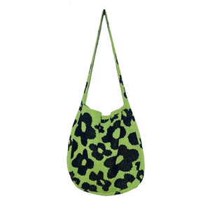 Knitted Handbags Crochet Tote Shoulder Bag Book Storage Casual Shopping
