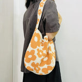 Knitted Handbags Crochet Tote Shoulder Bag Book Storage Casual Shopping