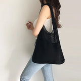 Vintage Knitted Beach Bag Bohemian Summer Shoulder Bag