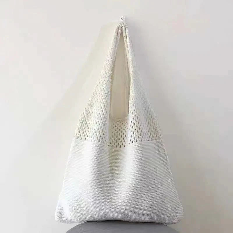 Vintage Knitted Beach Bag Bohemian Summer Shoulder Bag
