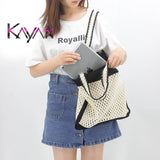 Hollowed-out Knitting Shoulder Bag for Women