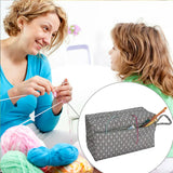 Yarn Storage Craft Tote Bag with Inner Divider, Crochet Needles Organizer