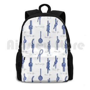 Maritime Marine Knots Outdoor Hiking Backpack Navy Climbing Sports Bag