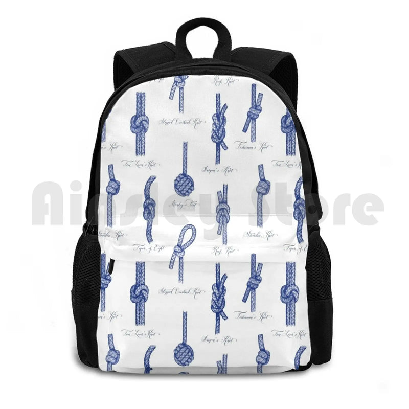 Maritime Marine Knots Outdoor Hiking Backpack Navy Climbing Sports Bag