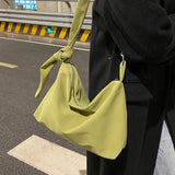 Knotted Straps Shoulder Bag Casual Nylon Underarm Bag Chains Armpit Handbag