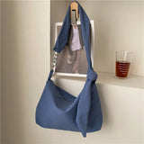 Knotted Straps Shoulder Bag Casual Nylon Underarm Bag Chains Armpit Handbag