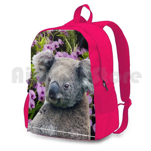 Koala And Orchids Outdoor Hiking Backpack Waterproof Camping Travel