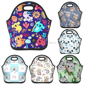 Koala Neoprene Lunch Tote Bag for Adults
