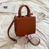 Korean Style Small Tote Bag Solid Crossbody Bags For Women