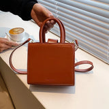 Korean Style Small Tote Bag Solid Crossbody Bags For Women