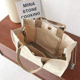Korea Large Capacity Shoulder Canvas Bag Women's Tote Bag