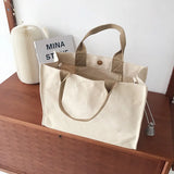 Korea Large Capacity Shoulder Canvas Bag Women's Tote Bag