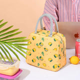 Korea Lemon Waterproof Lunch Bags Women Student Lunch Box