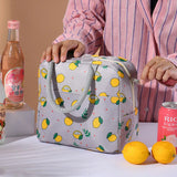 Korea Lemon Waterproof Lunch Bags Women Student Lunch Box