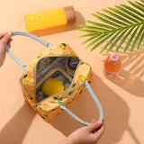 Korea Lemon Waterproof Lunch Bags Women Student Lunch Box