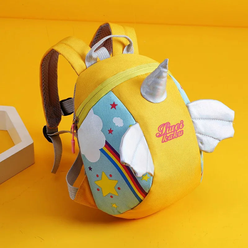 Korea Girl Kindergarten School bag Unicorn Shape Toddler Kids Girls Anti-lost Ba