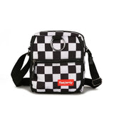 Korea Harajuku Letter Shoulder Bag Plaid Y2K Large Size Casual Women