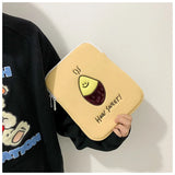 Korea Ins Baked Sweet Potato Embroidery IPad Flat Bag Laptop Bag