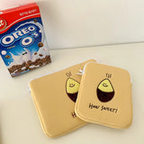 Korea Ins Baked Sweet Potato Embroidery iPad Flat Bag Laptop Bag 11 13 15 Inch