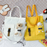 Korea Japan Girls Book Bag Canvas Shoulder Messenger Crossbody Daypack