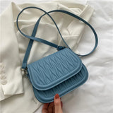 Korea Style Casual Crossbody Bags Women Embroidery Plaid Shoulder Bag