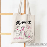 Korea Ulzzang Ins Heart Women Canvas Tote Bag Girl Art Gothic School Bag