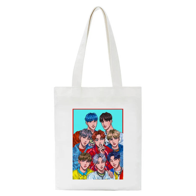 Korea Ulzzang ATEEZ Kpop Style Canvas Tote Bag