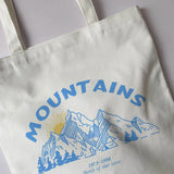 Korean Ulzzang Mountain Print Women Canvas Bag Large Capacity