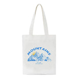 Korean Ulzzang Mountain Print Women Canvas Bag Large Capacity