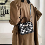 Korea Kpop Plaid Messenger Bag PU Harajuku Tote Women Bag Large Capacity