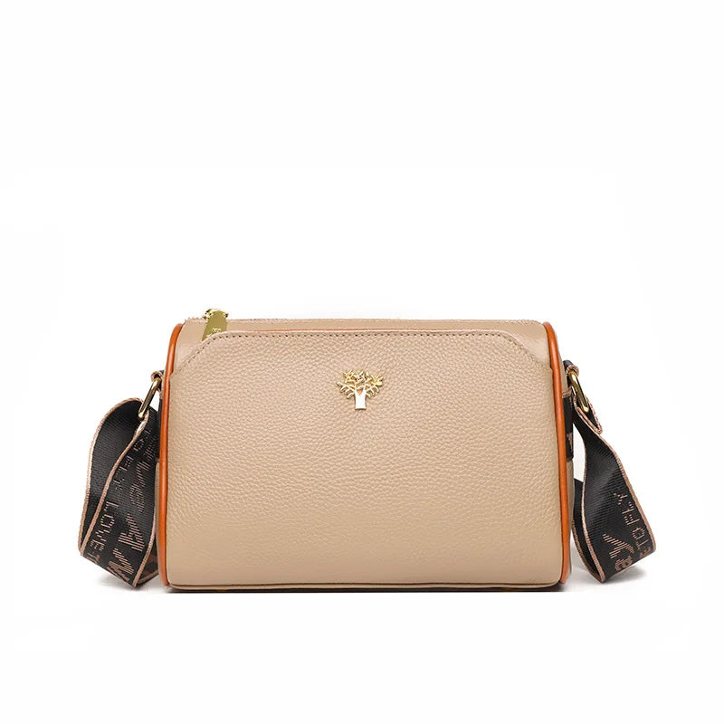 Vintage Leather Crossbody Tote Shoulder Bag