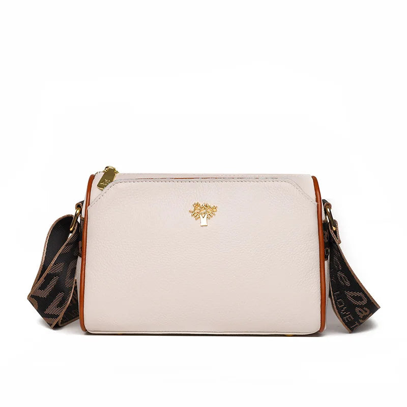 Vintage Leather Crossbody Tote Shoulder Bag