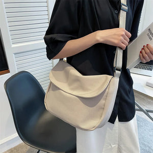 Canvas Crossbody Book Bags for Women Casual Girl Student Shoulder