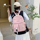 Canvas Large Capacity Backpack For Women Schoolbag For Teenager Girls