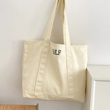 Canvas Shoulder Shopper Bag Women Large Cotton Cloth Handbags Student Purses