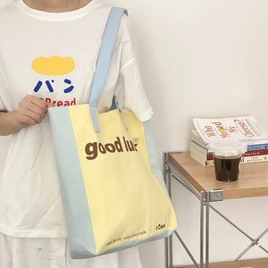 Canvas Shoulder Shopper Bag for Women Large Tote Handbags Purses