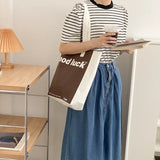 Canvas Shoulder Shopper Bag for Women Large Tote Handbags Purses