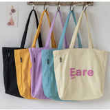 Canvas Shoulder Shopper Bag for Women Large Student Bookbag