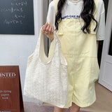 Canvas Shoulder Shopper Bag Women Large Student Bookbag Woman Tote Cotton