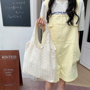 Canvas Shoulder Shopper Bag Women Large Student Bookbag Woman Tote Cotton