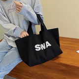 Canvas Women Shoulder Bags Big Female Student Tote Shopper Bag