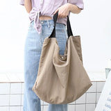 Canvas Women's Shoulder Bag Large Capacity Causal Ladies Shopping Bag
