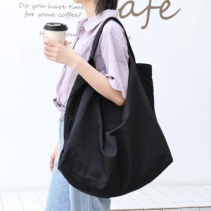 Canvas Women's Shoulder Bag Large Capacity Causal Ladies Shopping Bag